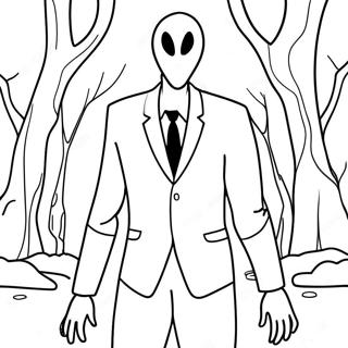 Slenderman Kleurplaat | Slenderman kleurplaat