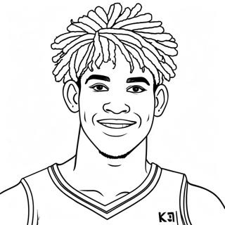 Kleurplaat van LaMelo Ball | LaMelo Bal kleurplaat