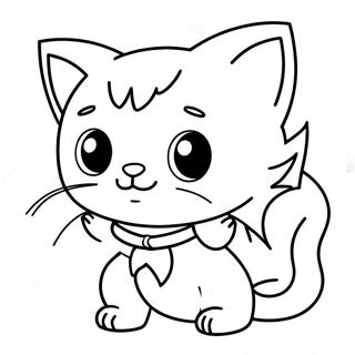 Avontuurlijke Super Kitty Kleurplaat | Super Kitty kleurplaat