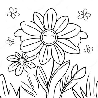 Kleurplaat van lentebloemen | April kleurplaat