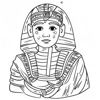 Kleurplaat van een mummie | Mummie kleurplaat
