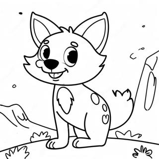 Schattige Cartoon Coyote Kleurplaat | Coyote kleurplaat