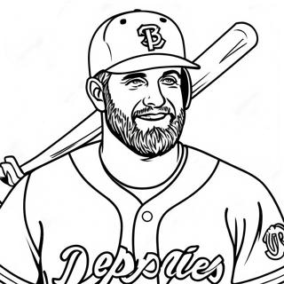 Kleurplaat van Bryce Harper | Bryce Harper kleurplaat