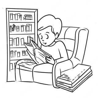 Lezen Kleurplaat | Lezen kleurplaat
