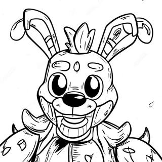 Springtrap FNAF Kleurplaat | Springtrap FNAF kleurplaat