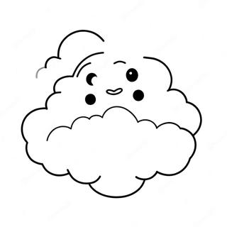 Fluffy Wolk Kleurplaat | Wolk kleurplaat