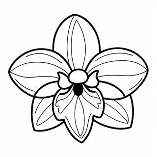Orchidee Bloem Kleurplaat | Orchidee kleurplaat