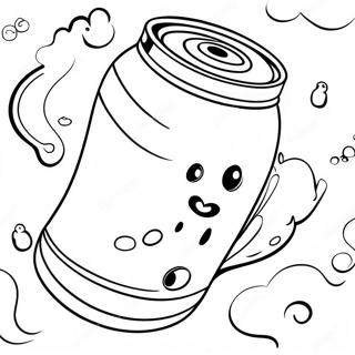 Bruisende Frisdrank Blik Kleurplaat | Frisdrank kleurplaat