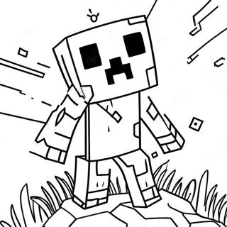 Creeper Minecraft Kleurplaat | Minecraft kleurplaat