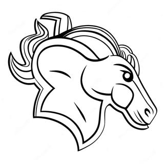 Broncos Logo Kleurplaat | Broncos kleurplaat