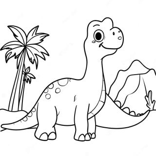 Brontosaurus Kleurplaat | Brontosaurus kleurplaat
