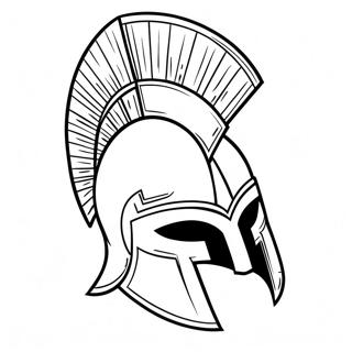 Fierce Spartaanse Helm Kleurplaat | Spartan kleurplaat