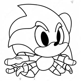 Sonic Spiderman Kleurplaat | Sonic Spiderman kleurplaat