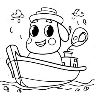 Kleurplaat van Skipper in een Kleurrijk Avontuur | Schipper kleurplaat