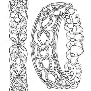 Kleurrijk Armband Ontwerp Kleurplaat | Armband kleurplaat
