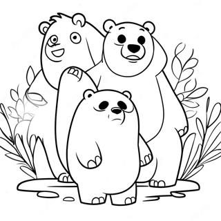 We Bare Bears Kleurplaat | We Bare Bears kleurplaat
