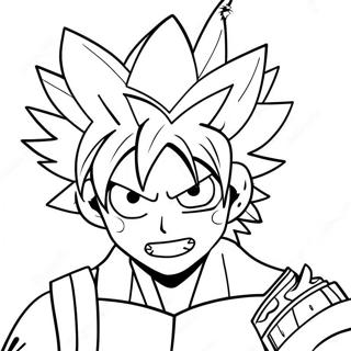 Explosieve Bakugo Actie Kleurplaat | Bakugo kleurplaat