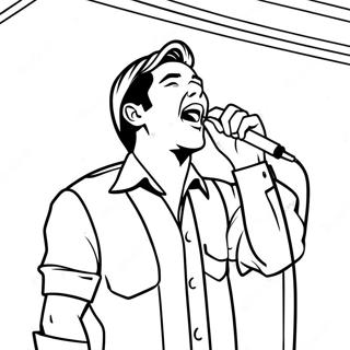 Ivan Cornejo Zingt op het Podium Kleurplaat | Ivan Cornejo kleurplaat