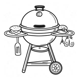 BBQ Grill Kleurplaat | BBQ kleurplaat