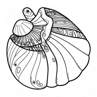 Schelp Kleurplaat | Schelp kleurplaat