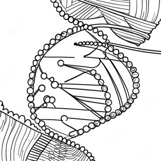 Kleurplaat van de DNA-structuur | DNA kleurplaat