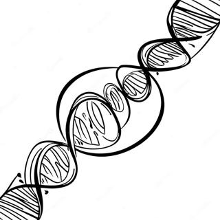 Kleurplaat van een Kleurrijke DNA-helix | DNA kleurplaat