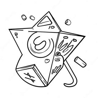 Kleurvolle Dreidel Kleurplaat | Chanoeka kleurplaat