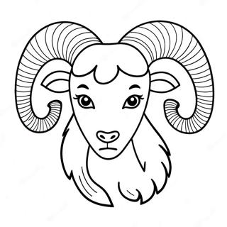 Ram Zodiac Sign Kleurplaat | Ram kleurplaat