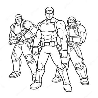 Apex-personages in actie kleurplaat | Apex kleurplaat