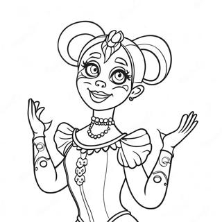 Ballora Danst Gracieus Kleurplaat | Ballora kleurplaat