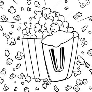 Popcorn Kleurplaat | Popcorn kleurplaat