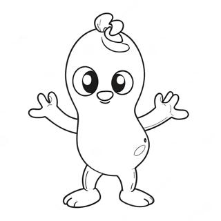 Peely Personage Kleurplaat | Peely kleurplaat