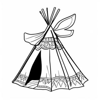 Teepee Kleurplaat | Teepee kleurplaat