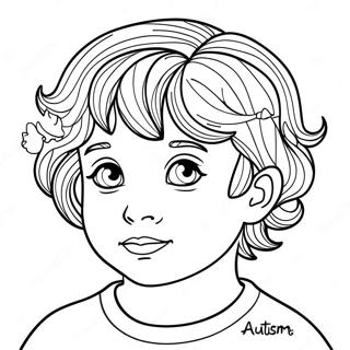 Kleurplaat voor Autisme Bewustzijn | Autisme kleurplaat