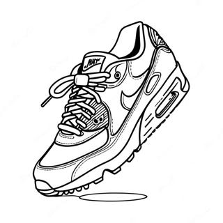 Kleurige Air Max Schoenen Kleurplaat | Air Max kleurplaat