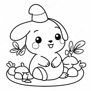 Pompompurin Kleurplaat | Pompompurin kleurplaat