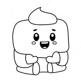 Schattig Marshmallow Personage Kleurplaat | Marshmallow kleurplaat