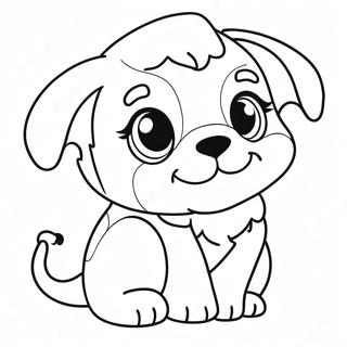 Schattige BSD Puppy Kleurplaat | BSD kleurplaat