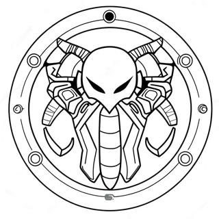 Metroid Logo Kleurplaat | Metroid kleurplaat