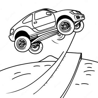 Snelle RC Auto die Over Ramp Springt Kleurplaat | RC Auto kleurplaat