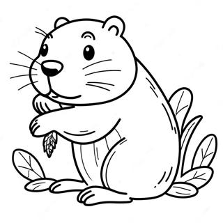 Bever Kleurplaat | Bever kleurplaat