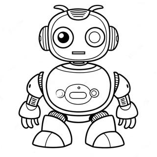 Schattige AI Robot Kleurplaat | AI kleurplaat
