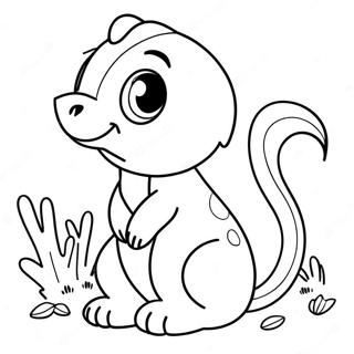 Schattige Dieren Vector Kleurplaat | Vector kleurplaat