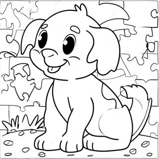 Kleurige Puzzel Dieren Kleurplaat | Puzzel kleurplaat