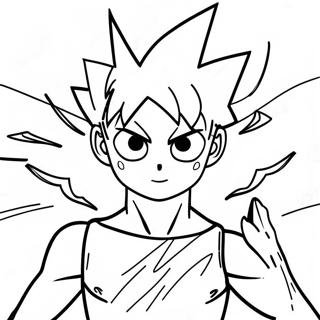 Killua met Bliksem Krachten Kleurplaat | Killua kleurplaat