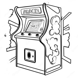 80s Retro Arcade Kleurplaat | 80s kleurplaat