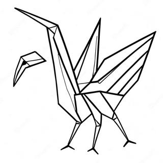 Origami Kraan Kleurplaat | Origami kleurplaat