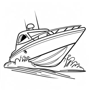 Snelboot Kleurplaat | Snelboot kleurplaat