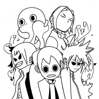 Soul Eater Hoofdpersonages Kleurplaat | Soul Eater kleurplaat