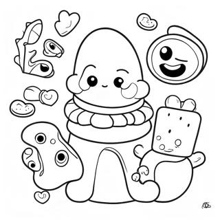 Kleurige Play Doh Personages Kleurplaat | Play Doh kleurplaat